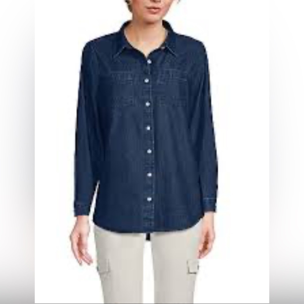 NWT Lee Blue Denim Button-Up Shirt